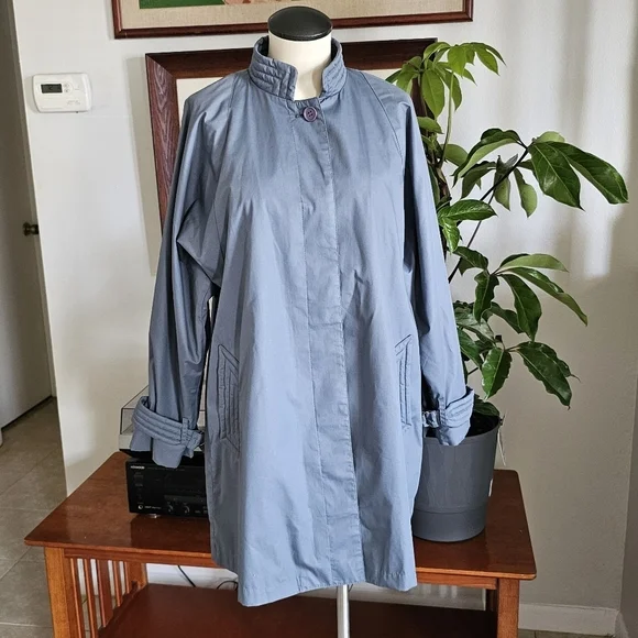 Misty Harbor vintage button-down light-weight short trench coat Size 10 - Picture 1 of 8